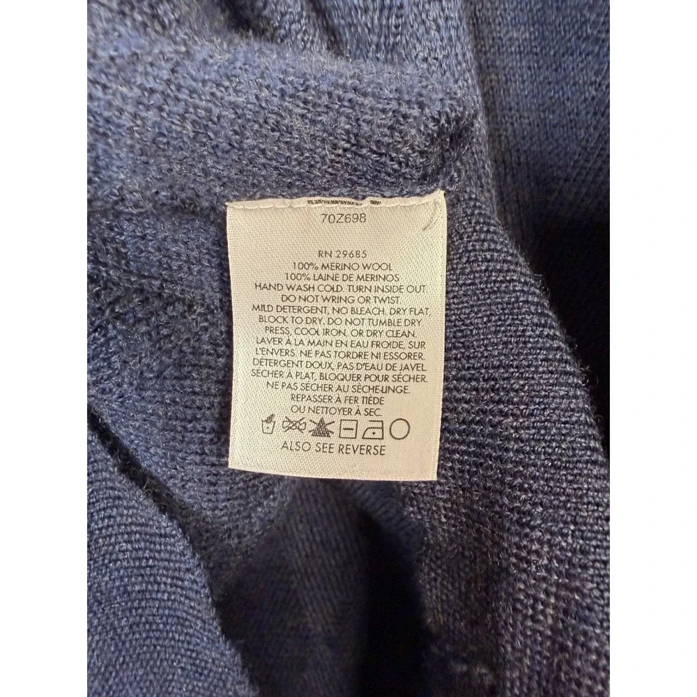 Pendleton Men's Merino Wool Crew Neck Long‎ Sleeve Sweater Dark Blue Size M